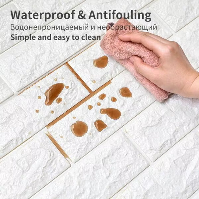 3D Self-Adhesive Wallpaper 70Cm*1/5/10M Continuous Waterproof Brick Wall Stickers Living Room Bedroom Children'S Room Home Decor
