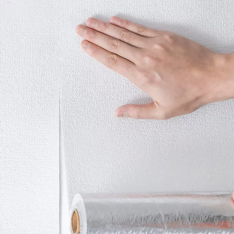50Cmx10M Linen 3D Foam Self-Adhesive PVC Solid Color Thickened Waterproof Background Wall Renovation Wallpaper Wall Stickers