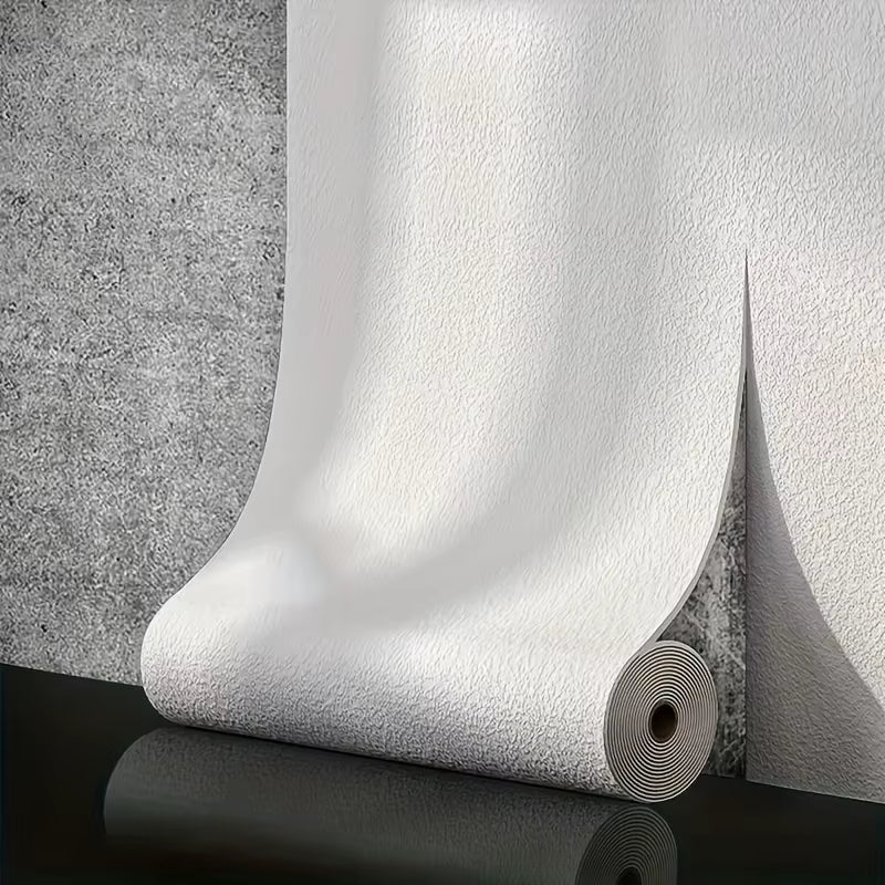 50Cmx10M Linen 3D Foam Self-Adhesive PVC Solid Color Thickened Waterproof Background Wall Renovation Wallpaper Wall Stickers